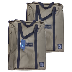 KZM OUTDOOR 工業風小板凳 展開42 x 42 x 34cm 收納43.5 x 6 x 50cm, 軍綠色, 2個