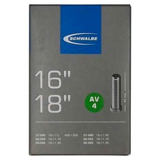 SCHWALBE AV4 美式氣嘴內胎 - 16吋/18吋, 100%可回收橡膠, 16吋 18吋, 1條