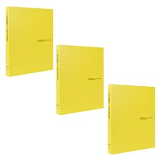 ECO Chungwoon 環保3孔迷你O型2公分厚A4活頁夾 Set 3個, 黃色, 3本