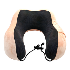 FANCY LIFE M型記憶棉頸枕 柔軟親膚 吸收壓力, 櫻花粉, 29 x 25 x 14cm