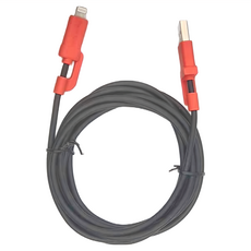 PowerSync 群加 USB-A-Lightning快充傳輸線, 2m, 灰色 + 橙色, 1條