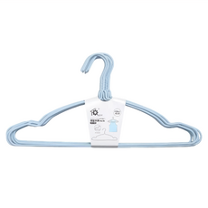 樂活屋 男士用浸塑衣架，10入/組，肩寬43.5cm, 藍色, 1組