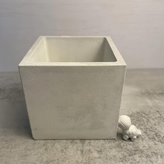 特大方形水泥盆 台灣手工製作 透氣良好, 12 x 12 x 12cm, 水泥灰, 1個