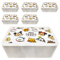 收納王妃 TSUM 塑膠收納盒 188 x 122 x 75mm, 白底亂版, 6個