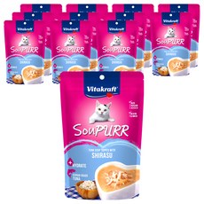 Vitakraft SouPURR 喵湯寶 餐包 成貓,50g,高湯鮪魚佐銀魚,12包,美味高湯增加飲水量