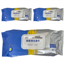 QIANHUI 倩揮 廚房清潔濕紙巾, 3包