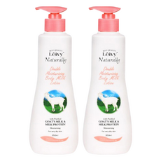 Leivy 羊奶身體潤膚乳 雙重保濕 含山羊奶和牛奶蛋白 適用於非常乾燥的皮膚, 350ml, 2瓶