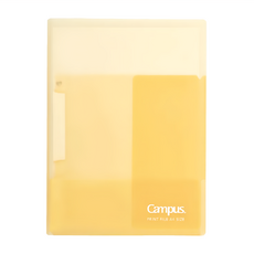 KOKUYO 國譽 Campus A4反摺式便利文件夾, 減少體積設計, 如筆記本般翻閱, 可夾住10張紙, 薑黃, 1個