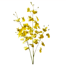 Floral M 花藝 仿真花 跳舞精靈文心蘭, 黃色, 1支