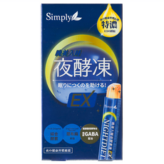 Simply 新普利 晚美入睡夜酵凍, 10g, 7包, 1盒, 幫助入睡, 舒緩壓力