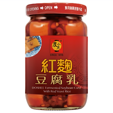 度小月 紅麴豆腐乳 非基改黃豆, 370g, 1罐