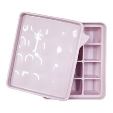 BABY JOY 冰分樂多功能食物製冰盒 12格, 可堆疊好收納，100%鉑金矽膠耐高低溫, 300ml, 薰衣草紫, 1個