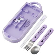 Skater 銀離子兒童餐具三件組, 湯匙 + 叉子 + 筷子 + 收納盒, Love Unicorn, 1組