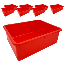 百貨King 380密林置物籃4組, 36.5 x 28.5 x 7.8cm, 紅色, 2組, 4個