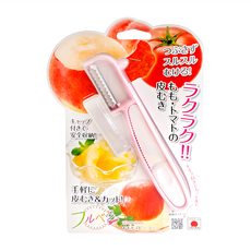 SHIMOMURA 下村工業 Fru-Veggie 薄皮削刀, 附刀刃護套, 1支