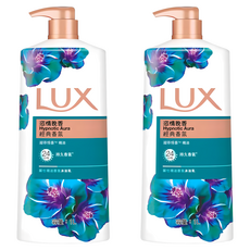 LUX 麗仕 精油香氛沐浴乳 恣情晚香 1L, 24小時持久香氣, 2瓶