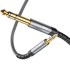 CODEWAY 3.5轉5.5 音頻/電源連接線 高品質耐用 1.5m, 1個, WA3555, 灰色