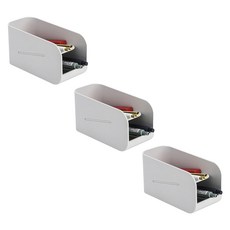 小麥購物 磁吸式桌面收納盒 L985 3個, 2層, 白色