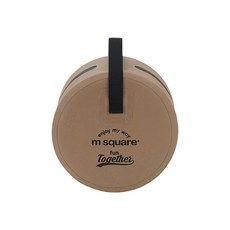 m square 圓形餐具收納包, 米色, 1層, 1個
