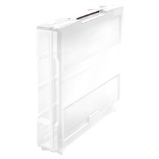 livinbox OF-1416 少格子 空盒 404W x 349D x 73H mm PP聚丙烯, 霧透 本體 + 白色 把手, 1個