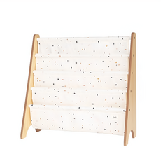 3 sprouts 友善地球書架 環保再生布料 展示收納超方便！, 水磨石米白色, 62 x 25 x 61cm, 4層