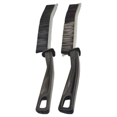 瓷磚縫隙刷 2支 加長手柄 縫隙清潔刷, 黑色, 1組