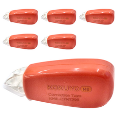 KOKUYO 國譽 ME 修正帶 B罫6m 帶寬5.5mm ABS塑膠材質 泰國製, 磚紅色, 6個