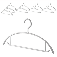 懶角落 無痕衣架 基礎款 貼合肩部設計 乾濕兩用 防滑紋理, 灰杏色, 10個
