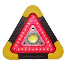 TRENY 5段式充電三角警示燈, 18.5 x 18.5 x 4cm, 黃色 + 黑色 + 紅色, 1個