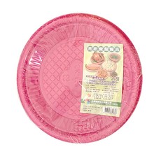 丞富塑膠 高級免洗盤 圓盤 中(直徑23cm), 5個, 4包