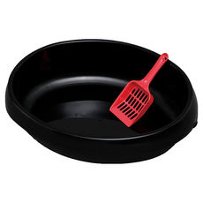 IRIS OHYAMA 愛麗思歐雅瑪 簡易貓便盆, 黑色, 1個