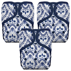 THIRSTIES 成長型 口袋式布尿布 有機棉 Night Owl, 3件