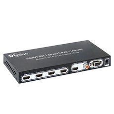 DigiSun 得揚 MV747 4K2K 4路 HDMI畫面分割器 無縫切換 219 x 95 x 22mm 431g, 黑色, 1個