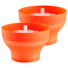 LEKUE 爆米花料理盒 12.5cm, 橘色, 2個