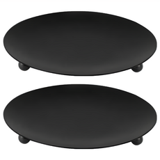 隔熱蠟燭底座2件組 11 x 11 x 2cm, 黑色