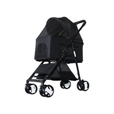 可拆式兩用寵物推車 802, 1台, 黑色