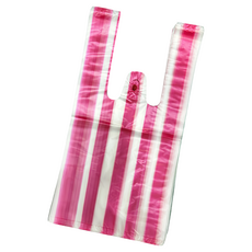 10-TEN 環保手提背心袋 紅白條紋款 320入裝, 1包