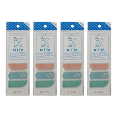 KING JIM KITTA 隨身攜帶和紙膠帶 Clear透明 KITTO08, 蕾絲鉤花 KITT008, 4個