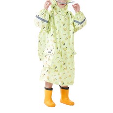 愛北鼻 兒童雨衣 滿版印花 可愛造型 輕巧舒適 加高防水 反光條設計, S碼-建議86-100cm, 1入
