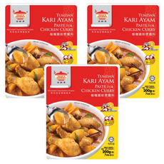 TEAN'S GOURMET 田師傅 咖哩雞叻沙即煮醬料, 200g 馬來西亞傳統風味, 3包