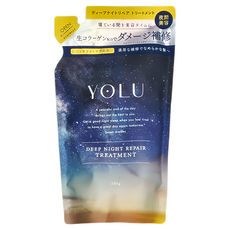 YOLU 深層靜夜修護潤髮乳補充包 修護分岔斷裂 高保濕膠原蛋白 透明質酸及葡萄果萃取物, 350g, 1包