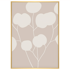 Boluo 菠蘿選畫所 波希米亞樹葉線條III 掛畫 APAG4612D, 木色