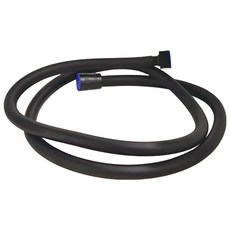 德利生活 蓮蓬頭PVC軟管, 優質PVC材質, 耐高溫防爆, 360°旋轉接頭, 150cm, 黑色