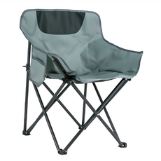 經典戶外露營月亮椅 灰色 附收納袋 輕量化設計, 1個