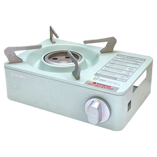 DR.HOWS 2.0Kw 馬卡龍迷你卡式爐 附手提收納硬盒, 內焰式設計, 兒童鎖設計, 台灣商檢合格, 26 x 20.5 x 12cm, 薄荷綠, 1個