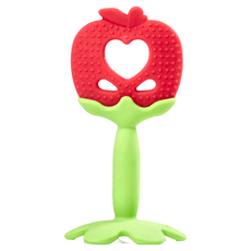 EDISON mama 嬰幼兒趣味潔牙器 3個月以上, 潔牙器, 蘋果, 1個