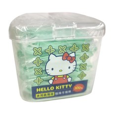 Hello Kitty 凱蒂貓 食用級薄荷扁線牙線棒, 300支, 24盒