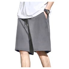 FANCY LIFE 冰絲透氣短褲, L/XL/2XL/3XL/4XL, 聚酯纖維材質, 黑/深灰/淺灰/卡其色可選