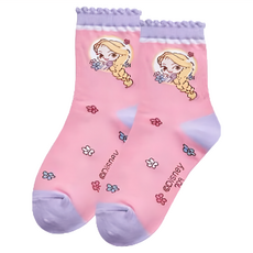 ONEDER 旺達棉品 兒童款 迪士尼公主系列 女童襪子, 樂佩, 15~18