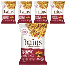 BAINS WHOLEFOODS 鷹嘴豆零食點心麵 綜合堅果, 100g, 無麩質, 5包